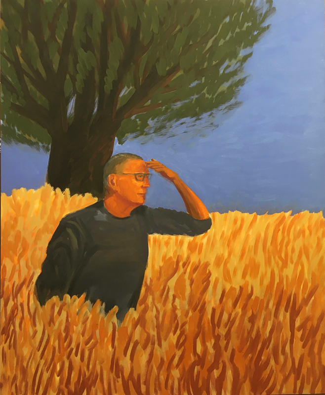Jarosław Modzelewski – Wysokie trawy – tempera żółtkowa, płótno, 110 x 90 cm, 2020