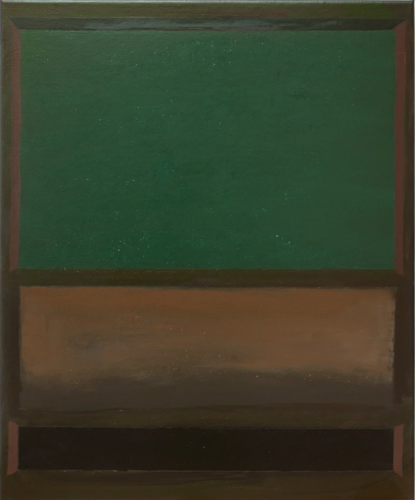 Wojciech Głogowski – Tablica zielona – olej, płótno, 60 x 50 cm, 2017